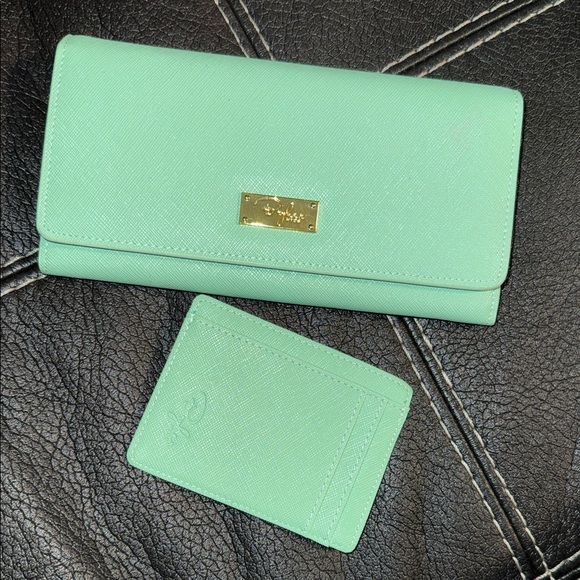 Handbags - Mint Green Wallet and Card Holder Set
